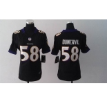 nike women nfl jerseys baltimore ravens #58 elvis dumervil  black[nike]