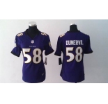 nike women nfl jerseys baltimore ravens #58 elvis dumervil  purple[nike]