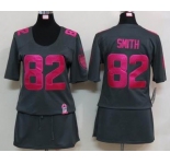 nike women nfl jerseys baltimore ravens #82 smith dk.grey[breast cancer awareness]