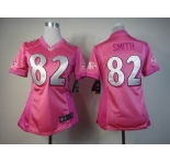 nike women nfl jerseys baltimore ravens #82 smith pink[nike love's]
