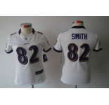 nike women nfl jerseys baltimore ravens #82 smith white[nike limited]