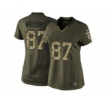 nike women nfl jerseys baltimore ravens #87 willams army green[nike Limited Salute To Service]