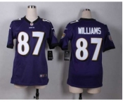 nike women nfl jerseys baltimore ravens #87 willams purple[nike]