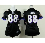nike women nfl jerseys baltimore ravens #88 pitta black[nike]