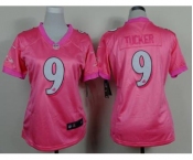 nike women nfl jerseys baltimore ravens #9 tucker pink[nike loves]