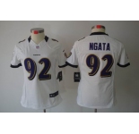 nike women nfl jerseys baltimore ravens #92 ngata white[nike limited]