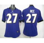 nike womens nfl baltimore ravens #27 rice purple[nike]