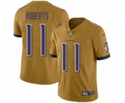 Youth Baltimore Ravens #11 Seth Roberts Limited Gold Inverted Legend Football Jersey