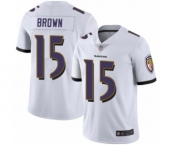 Youth Baltimore Ravens #15 Marquise Brown White Vapor Untouchable Limited Player Football Jersey