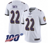Youth Baltimore Ravens #22 Jimmy Smith White Vapor Untouchable Limited Player 100th Season Football Jersey
