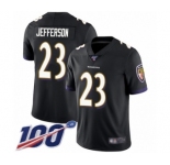 Youth Baltimore Ravens #23 Tony Jefferson Black Alternate Vapor Untouchable Limited Player 100th Season Football Jersey