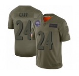 Youth Baltimore Ravens #24 Brandon Carr Limited Camo 2019 Salute to Service Football Jersey