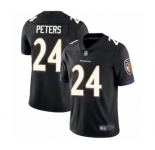 Youth Baltimore Ravens #24 Marcus Peters Black Alternate Vapor Untouchable Limited Player Football Jersey