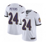 Youth Baltimore Ravens #24 Marcus Peters White Vapor Untouchable Limited Player Football Jersey