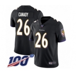 Youth Baltimore Ravens #26 Maurice Canady Black Alternate Vapor Untouchable Limited Player 100th Season Football Jersey