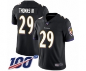 Youth Baltimore Ravens #29 Earl Thomas III Black Alternate Vapor Untouchable Limited Player 100th Season Football Jersey