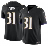 Youth Baltimore Ravens #31 Dalvin Cook Black 2024 F.U.S.E. Stitched Jersey