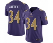Youth Baltimore Ravens #34 Anthony Averett Limited Purple Rush Vapor Untouchable Football Jersey
