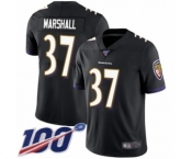 Youth Baltimore Ravens #37 Iman Marshall Black Alternate Vapor Untouchable Limited Player 100th Season Football Jersey