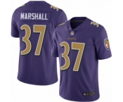 Youth Baltimore Ravens #37 Iman Marshall Limited Purple Rush Vapor Untouchable Football Jersey
