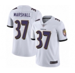 Youth Baltimore Ravens #37 Iman Marshall White Vapor Untouchable Limited Player Football Jersey