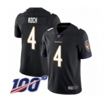 Youth Baltimore Ravens #4 Sam Koch Black Alternate Vapor Untouchable Limited Player 100th Season Football Jersey