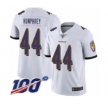 Youth Baltimore Ravens #44 Marlon Humphrey White Vapor Untouchable Limited Player 100th Season Football Jersey