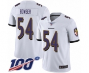 Youth Baltimore Ravens #54 Tyus Bowser White Vapor Untouchable Limited Player 100th Season Football Jersey