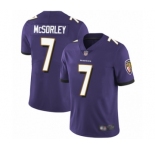 Youth Baltimore Ravens #7 Trace McSorley Purple Team Color Vapor Untouchable Limited Player Football Jersey