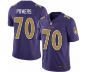Youth Baltimore Ravens #70 Ben Powers Limited Purple Rush Vapor Untouchable Football Jersey