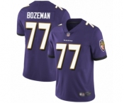 Youth Baltimore Ravens #77 Bradley Bozeman Purple Team Color Vapor Untouchable Limited Player Football Jersey