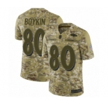 Youth Baltimore Ravens #80 Miles Boykin Limited Camo 2018 Salute to Service Football Jersey