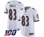 Youth Baltimore Ravens #83 Willie Snead IV White Vapor Untouchable Limited Player 100th Season Football Jersey