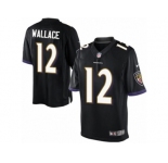 Youth Nike Baltimore Ravens #12 Mike Wallace Limited Black Alternate NFL Jersey
