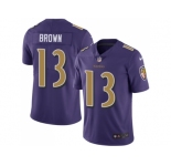 Youth Nike Baltimore Ravens #13 John Brown Purple Stitched NFL Limited Rush Jersey
