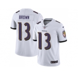 Youth Nike Baltimore Ravens #13 John Brown White Stitched NFL Vapor Untouchable Limited Jersey