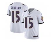 Youth Nike Baltimore Ravens #15 Michael Crabtree White Stitched NFL Vapor Untouchable Limited Jersey