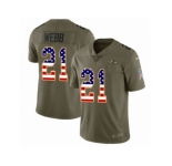 Youth Nike Baltimore Ravens #21 Lardarius Webb Limited Olive USA Flag Salute to Service NFL Jersey