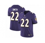 Youth Nike Baltimore Ravens #22 Jimmy Smith Vapor Untouchable Limited Purple Team Color NFL Jersey
