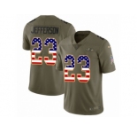 Youth Nike Baltimore Ravens #23 Tony Jefferson Limited Olive USA Flag Salute to Service NFL Jersey