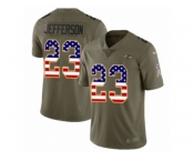 Youth Nike Baltimore Ravens #23 Tony Jefferson Limited Olive USA Flag Salute to Service NFL Jersey