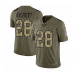 Youth Nike Baltimore Ravens #28 Anthony Averett Limited Olive Camo Salute to Service NFL Jersey
