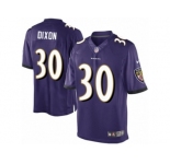 Youth Nike Baltimore Ravens #30 Kenneth Dixon Limited Purple Team Color NFL Jersey