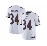 Youth Nike Baltimore Ravens #34 Alex Collins White Vapor Untouchable Limited Player NFL Jersey