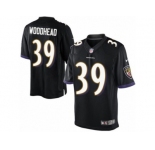 Youth Nike Baltimore Ravens #39 Danny Woodhead Limited Black Alternate NFL Jersey