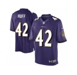 Youth Nike Baltimore Ravens #42 Marqueston Huff Limited Purple Team Color NFL Jersey