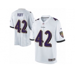 Youth Nike Baltimore Ravens #42 Marqueston Huff Limited White NFL Jersey