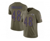 Youth Nike Baltimore Ravens #48 Patrick Onwuasor Limited Olive 2017 Salute to Service NFL Jersey