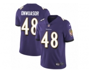 Youth Nike Baltimore Ravens #48 Patrick Onwuasor Purple Team Color Vapor Untouchable Limited Player NFL Jersey
