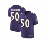 Youth Nike Baltimore Ravens #50 Albert McClellan Vapor Untouchable Limited Purple Team Color NFL Jersey